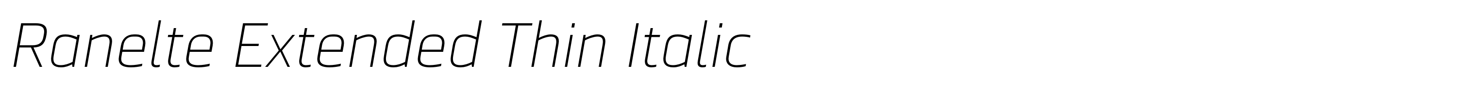 Ranelte Extended Thin Italic